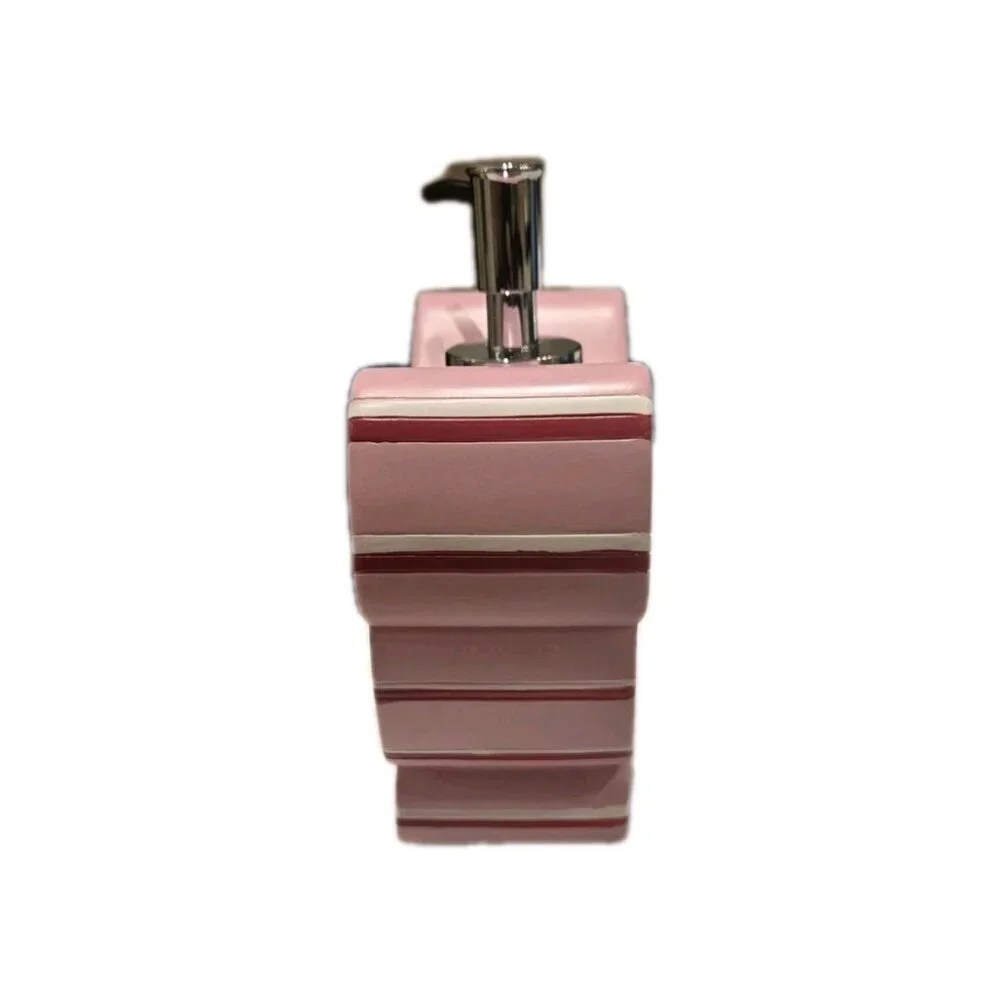 New Christmas Red PINK White Stripped Peppermint Bow Soap Dispenser Decoration